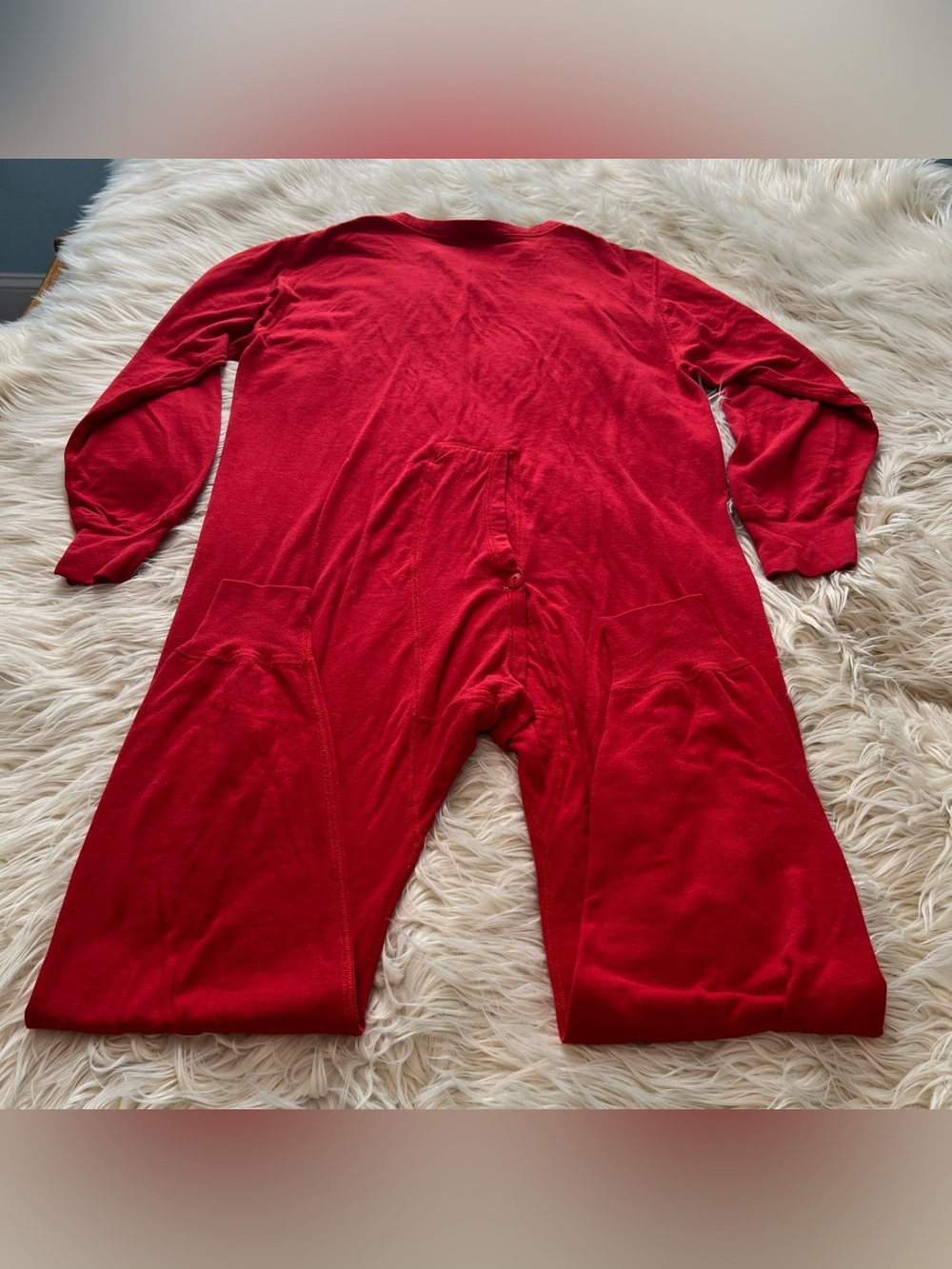 Vintage Duofold One Piece Suit Long Johns Mens XL Thermal Underwear Red USA - Picture 7 of 10